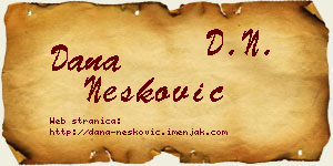 Dana Nešković vizit kartica
